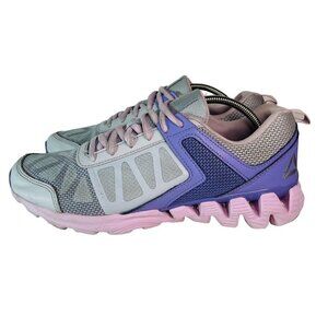 Reebok Mens Zig Kick 2K18 CN0370 Gray Blue Lace Up Athletic Sneaker Shoes Size 7